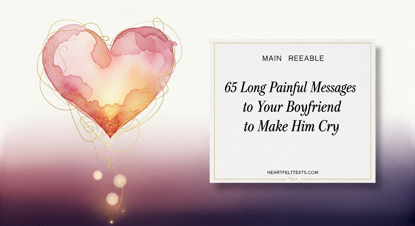 65 Long Painful Messages to Your Boyfriend to Make Him Cry