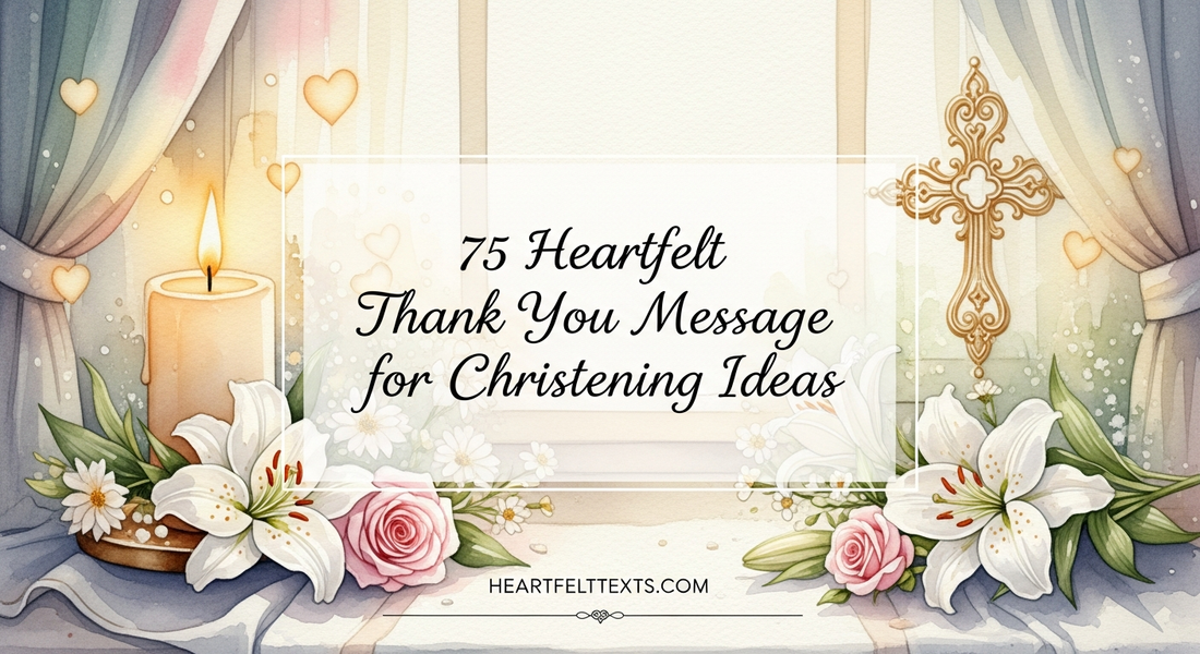 75 Heartfelt Thank You Message for Christening Ideas