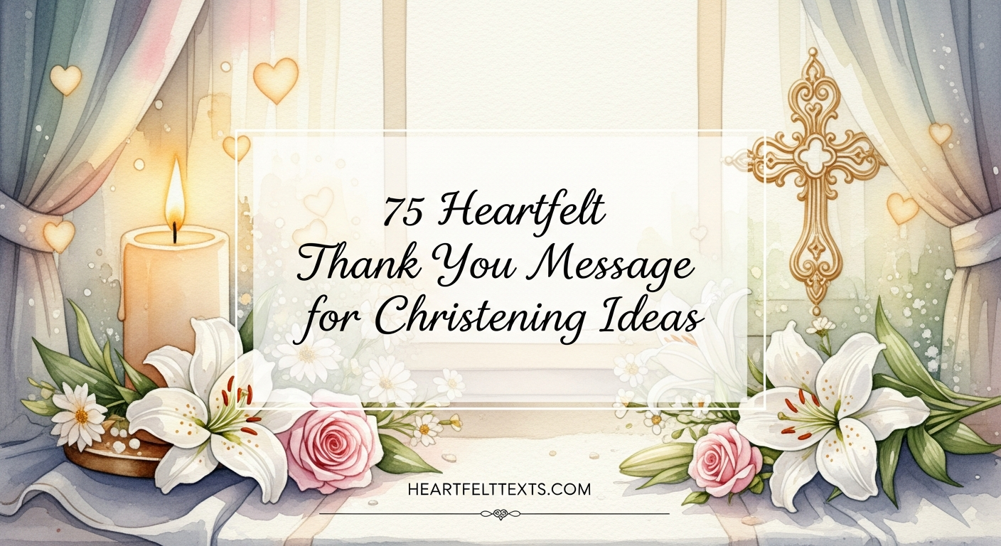 75 Heartfelt Thank You Message for Christening Ideas