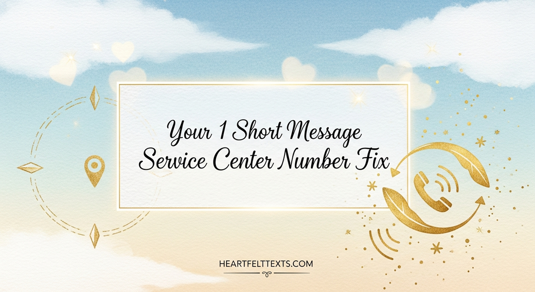 Your 1 Short Message Service Center Number Fix