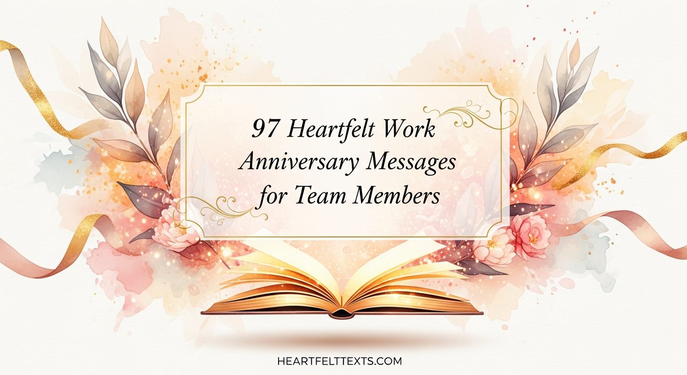 97 Heartfelt Work Anniversary Messages for Team Members