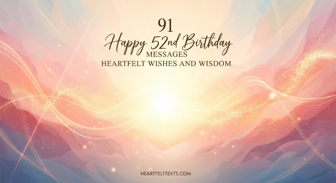 91 Happy 52nd Birthday Messages Heartfelt Wishes and Wisdom