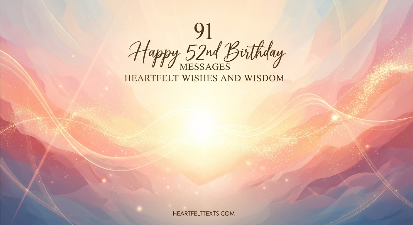 91 Happy 52nd Birthday Messages Heartfelt Wishes and Wisdom