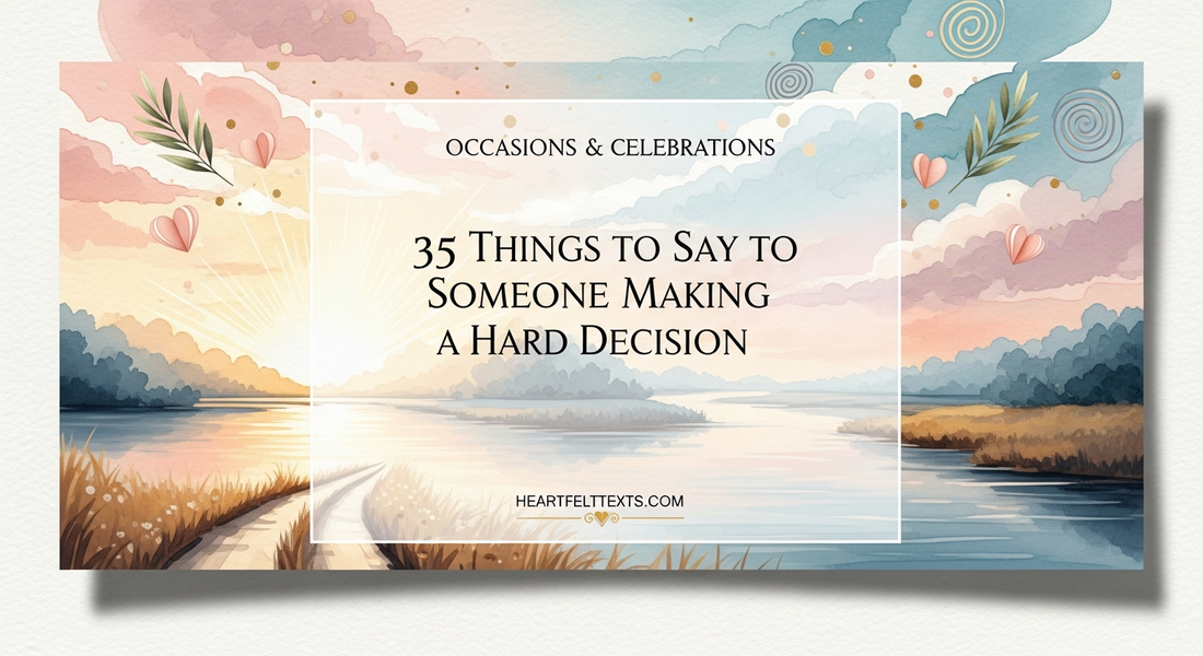 35 Things to Say to Someone Making a Hard Decision