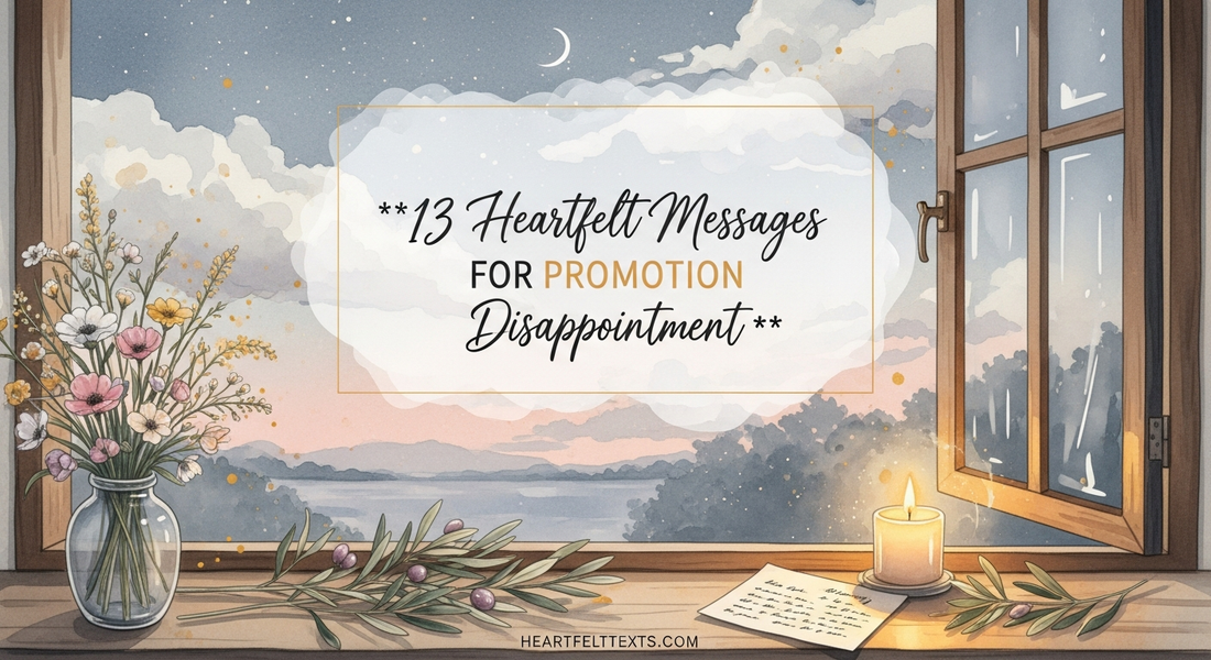 13 Heartfelt Messages for Promotion Disappointment