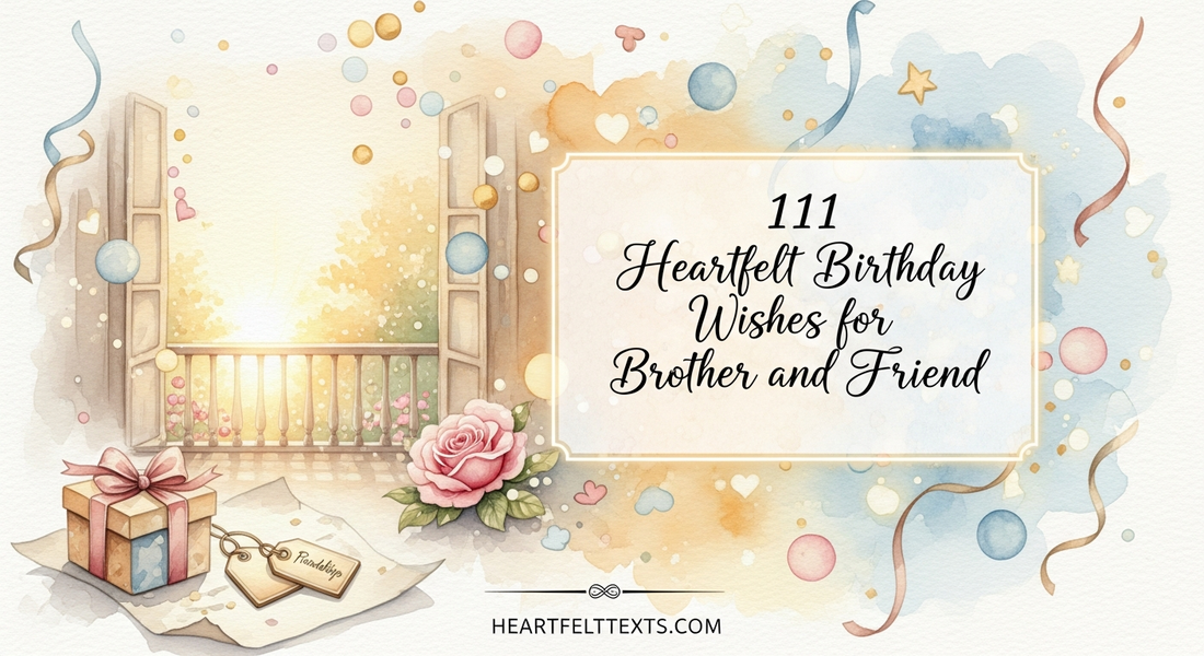 111 Heartfelt Birthday Wishes for Brother and Friend