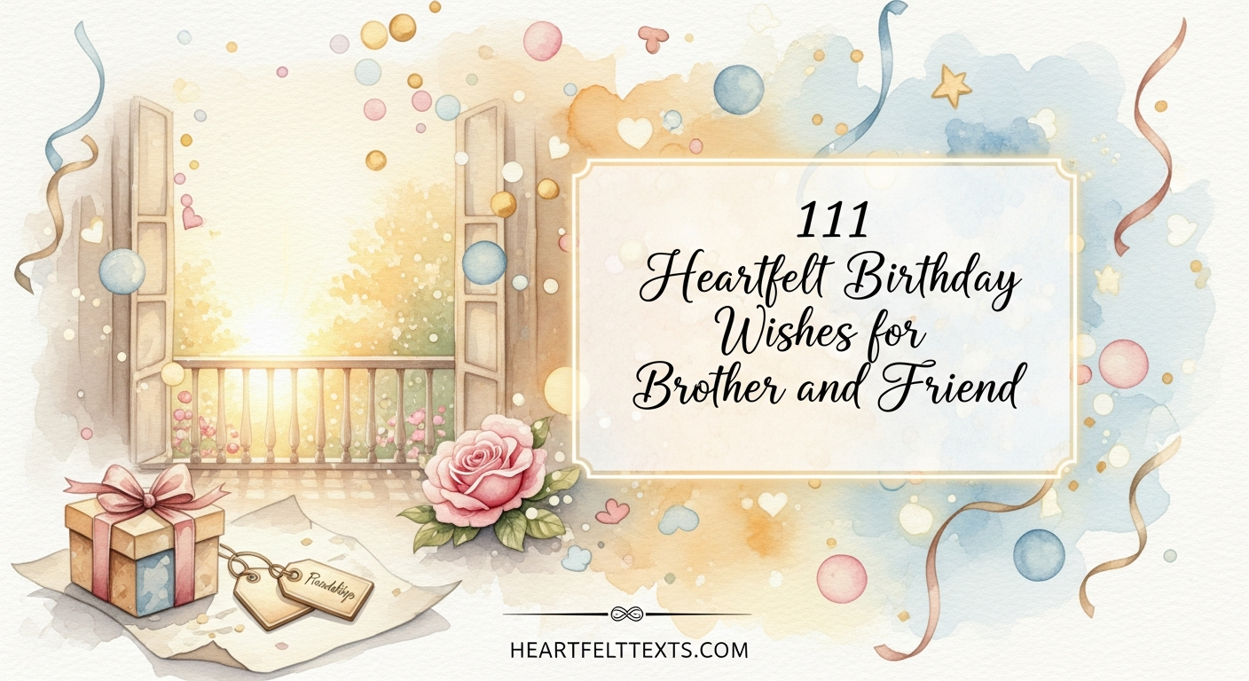 111 Heartfelt Birthday Wishes for Brother and Friend
