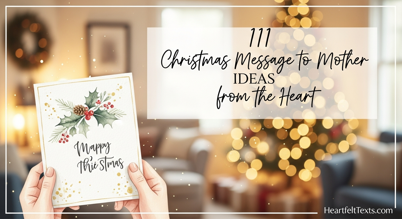 111 Christmas Message to Mother Ideas from the Heart