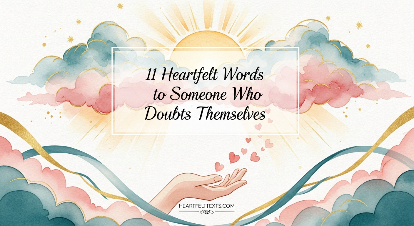 11 Heartfelt Words to Someone Who Doubts Themselves