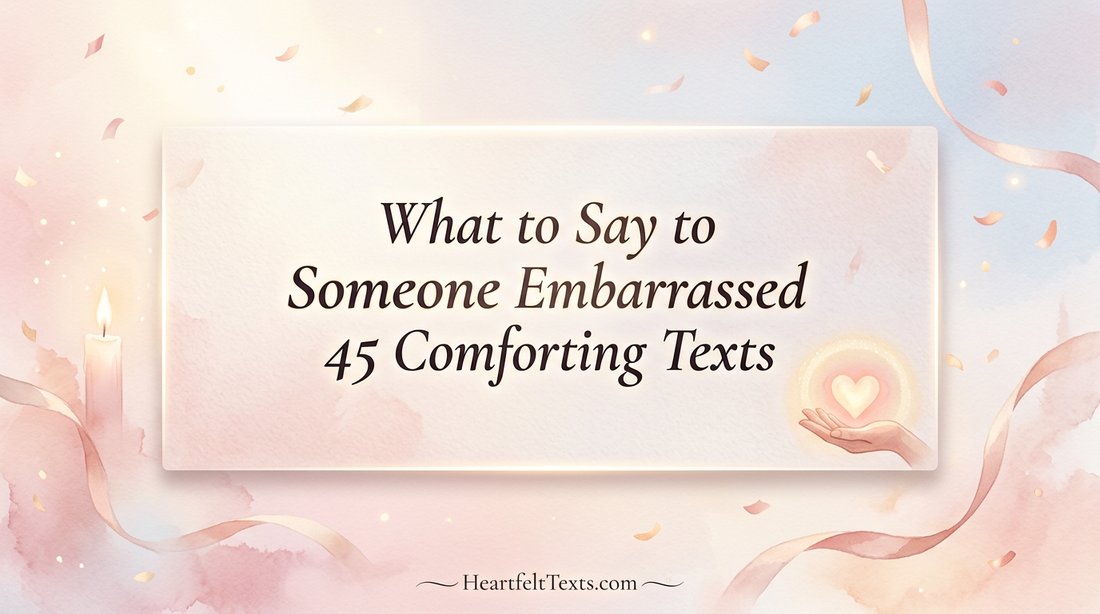 What to Say to Someone Embarrassed 45 Comforting Texts