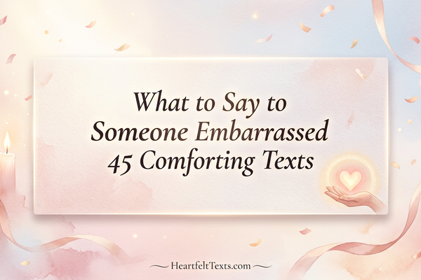 What to Say to Someone Embarrassed 45 Comforting Texts