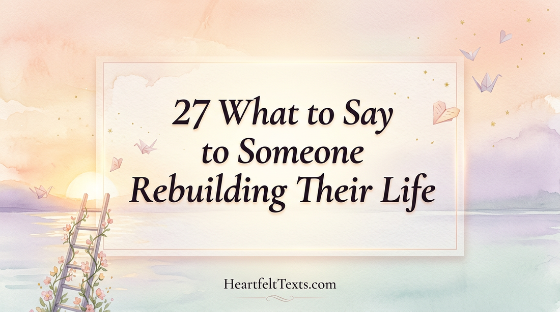 27 What to Say to Someone Rebuilding Their Life
