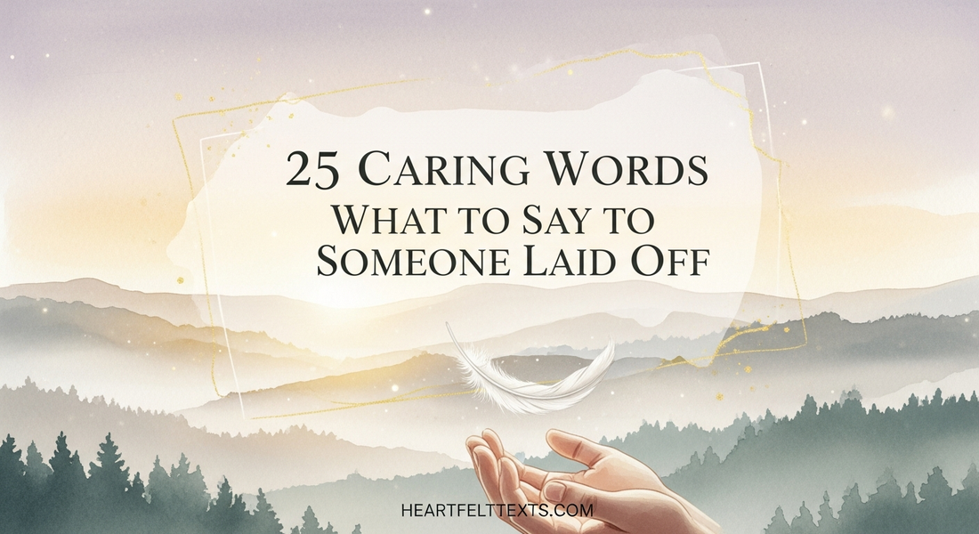 25 Caring Words What to Say to Someone Laid Off