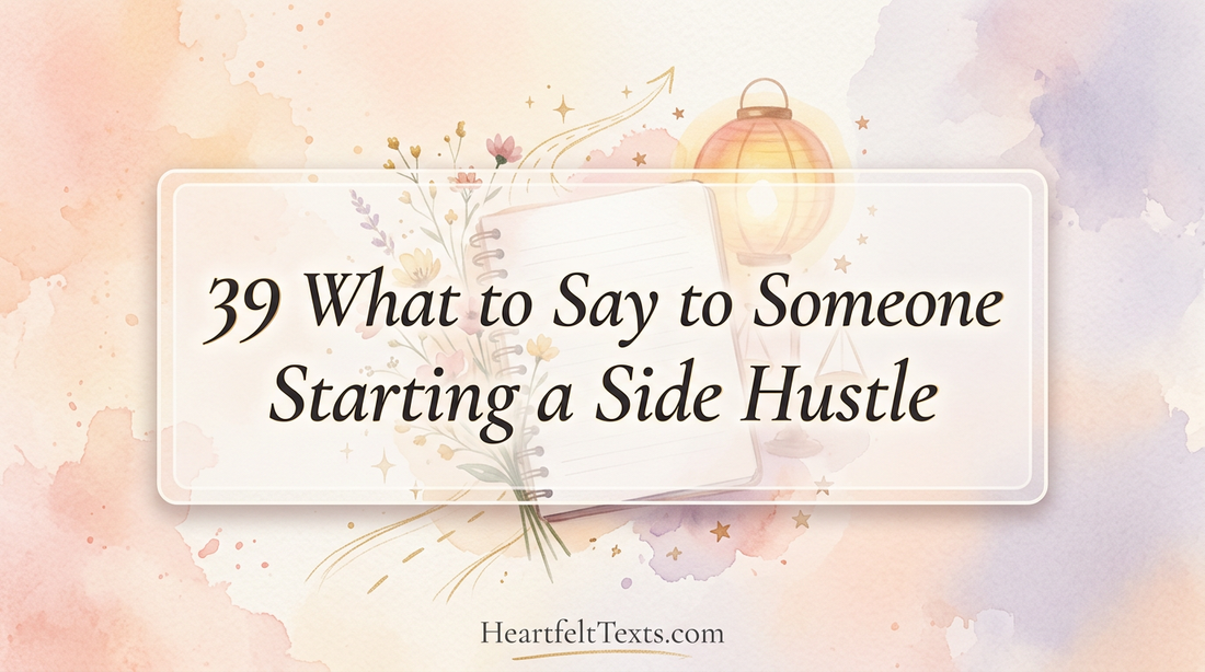 39 What to Say to Someone Starting a Side Hustle
