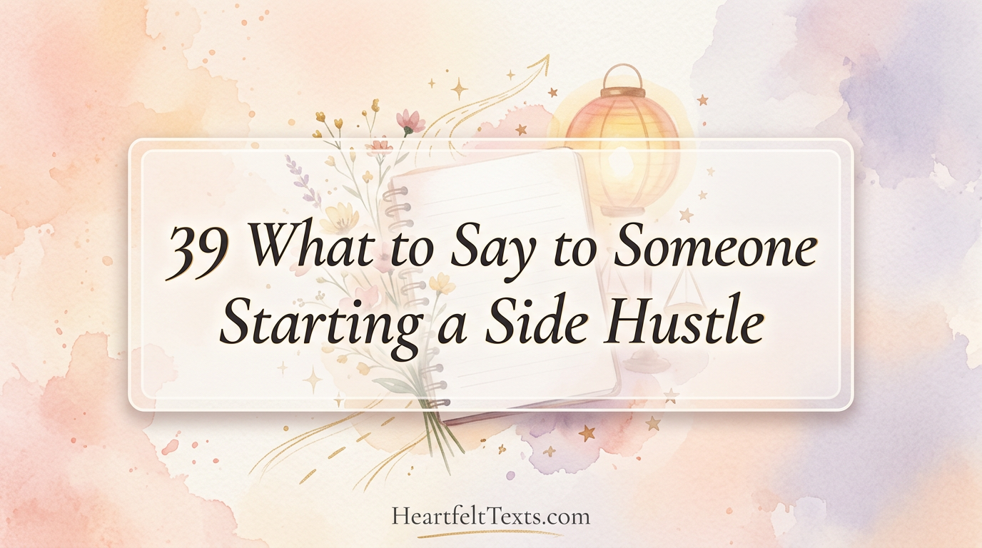 39 What to Say to Someone Starting a Side Hustle