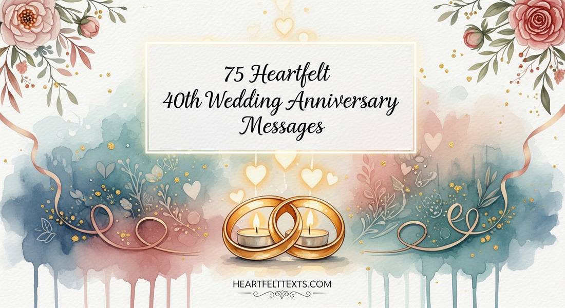 75 Heartfelt 40th Wedding Anniversary Messages