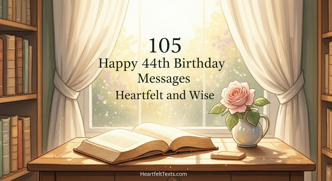 105 Happy 44th Birthday Messages Heartfelt and Wise