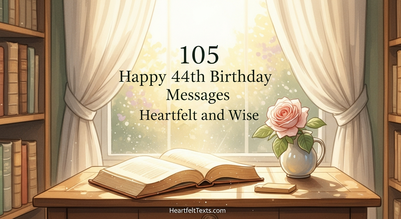 105 Happy 44th Birthday Messages Heartfelt and Wise