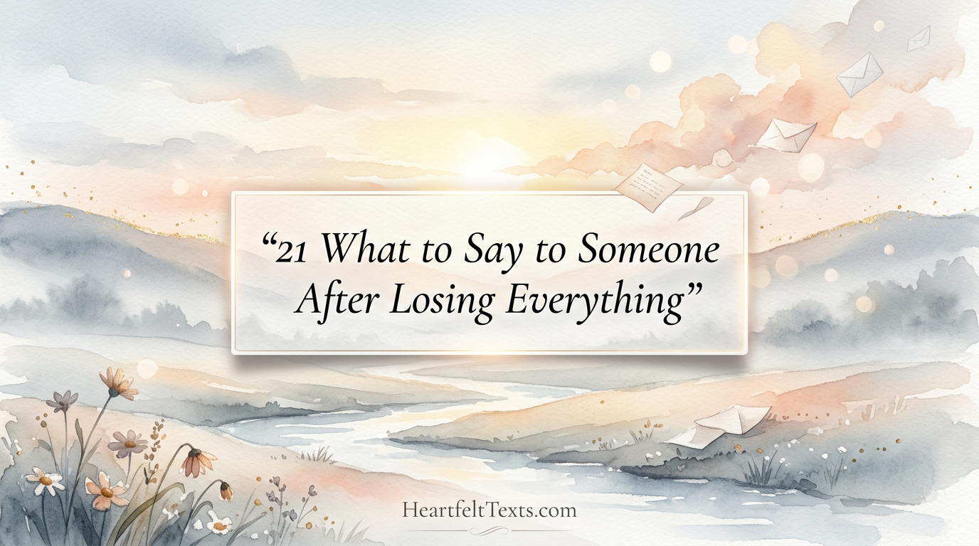 21 What to Say to Someone After Losing Everything