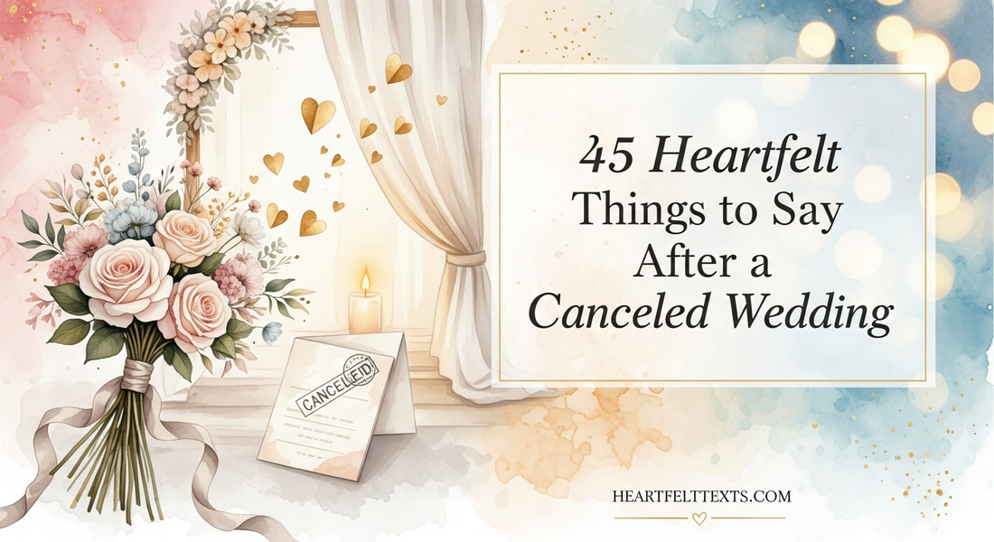 45 Heartfelt Things to Say After a Canceled Wedding