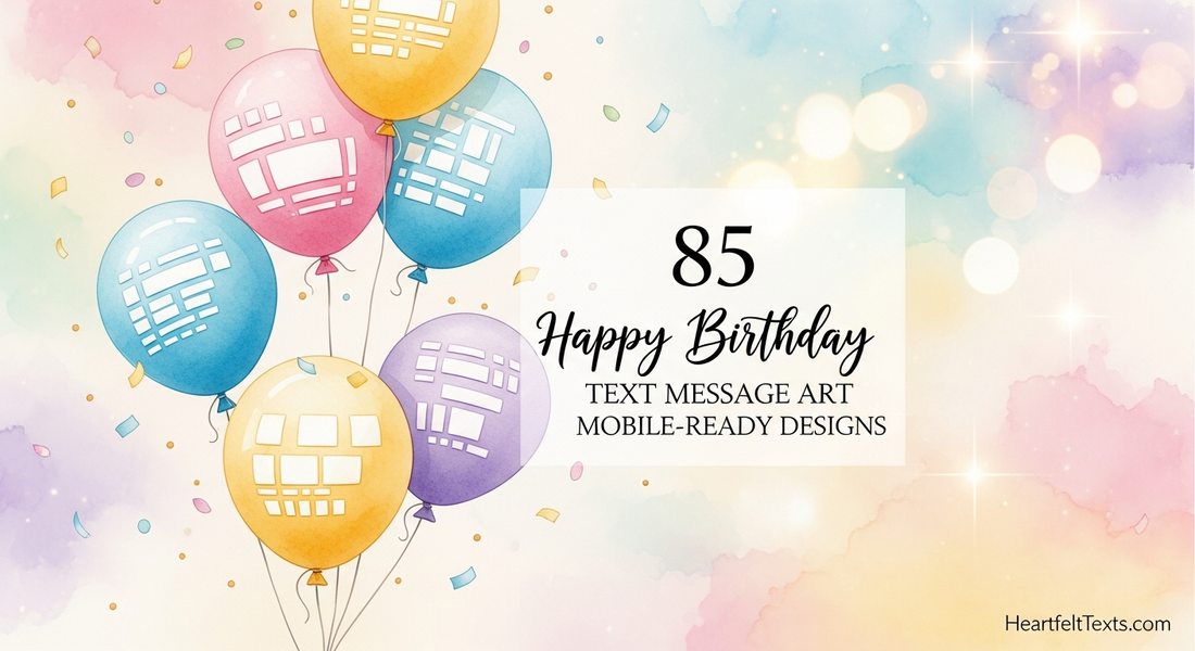 85 Happy Birthday Text Message Art Mobile-Ready Designs