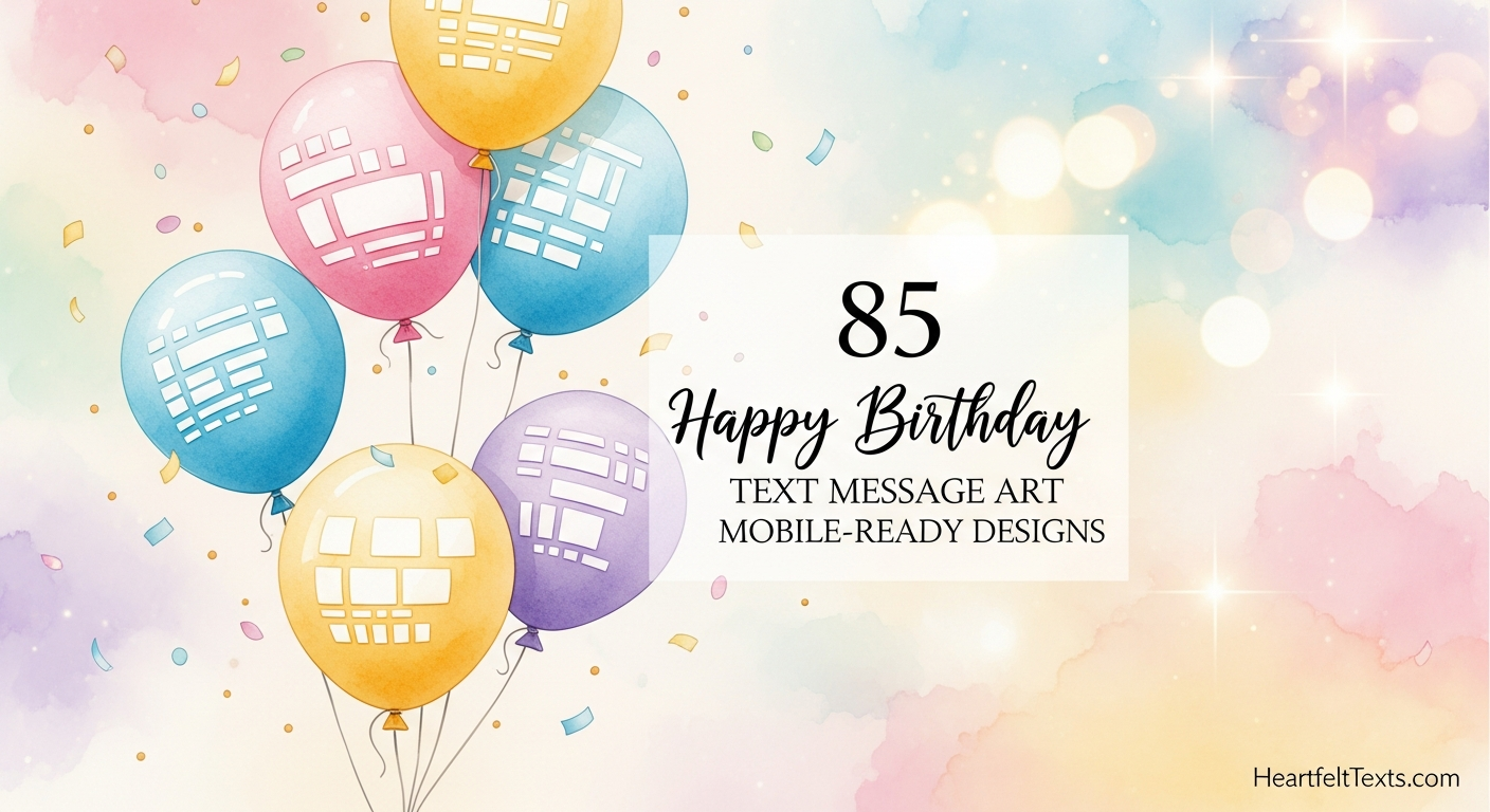 85 Happy Birthday Text Message Art Mobile-Ready Designs