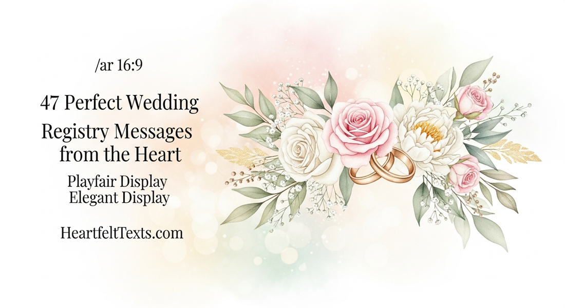 47 Perfect Wedding Registry Messages from the Heart