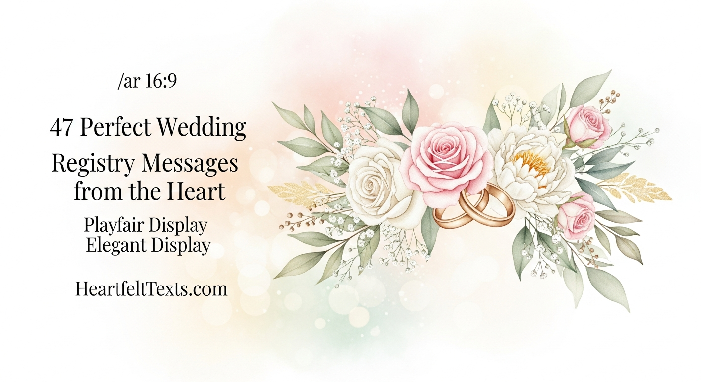47 Perfect Wedding Registry Messages from the Heart