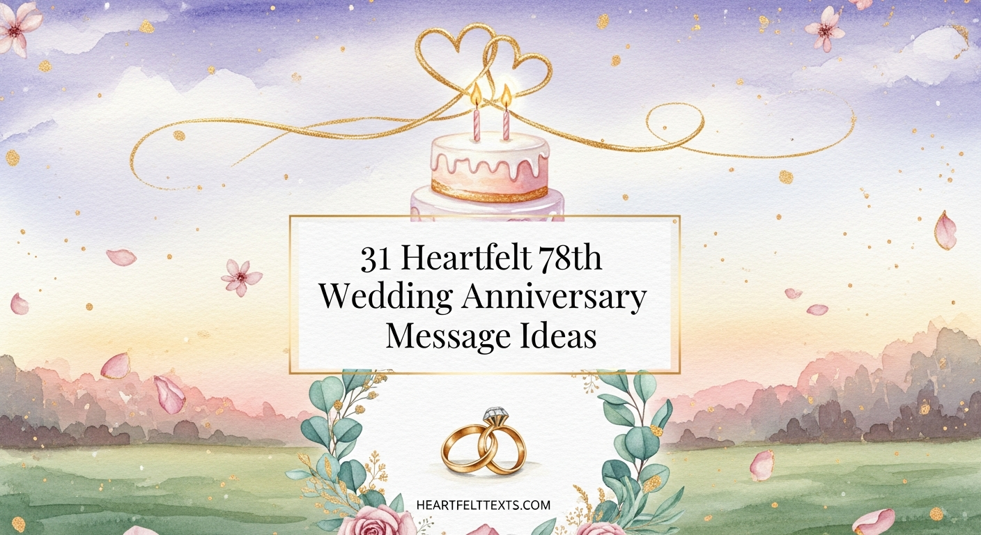 31 Heartfelt 78th Wedding Anniversary Message Ideas