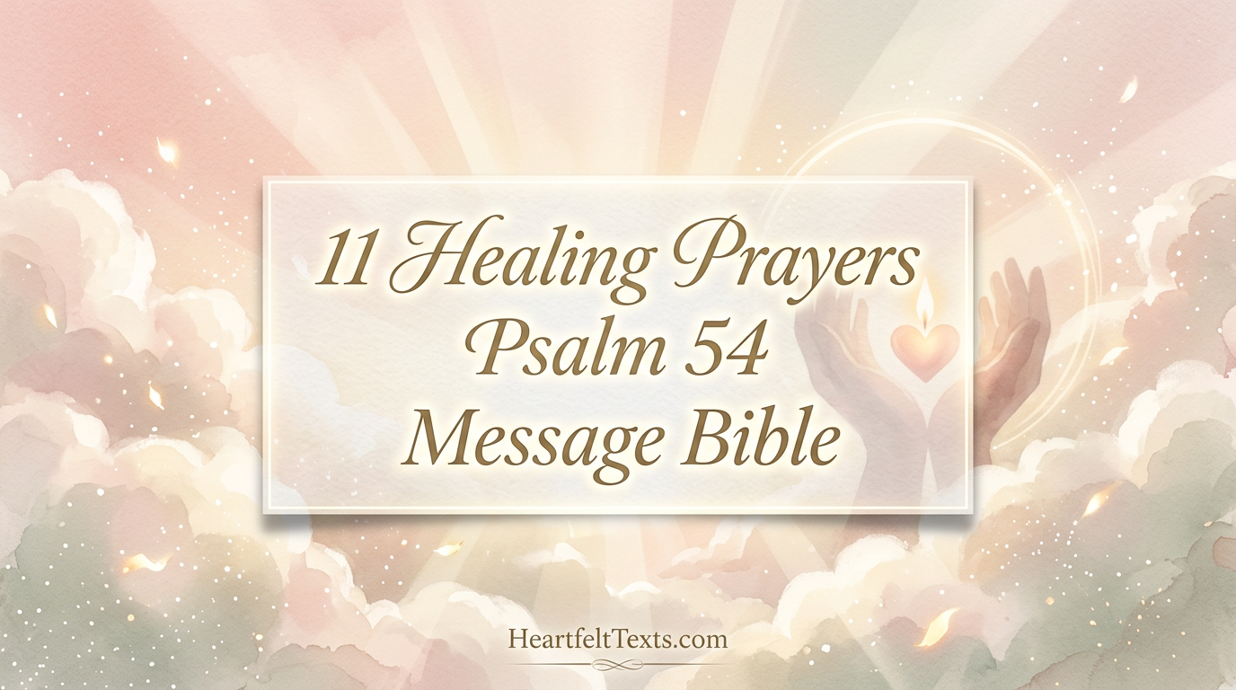 11 Healing Prayers Psalm 54 Message Bible