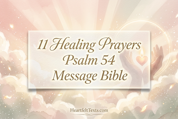 11 Healing Prayers Psalm 54 Message Bible