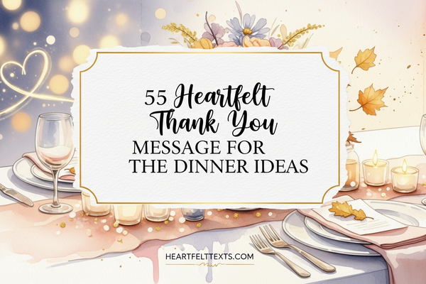 55 Heartfelt Thank You Message for the Dinner Ideas