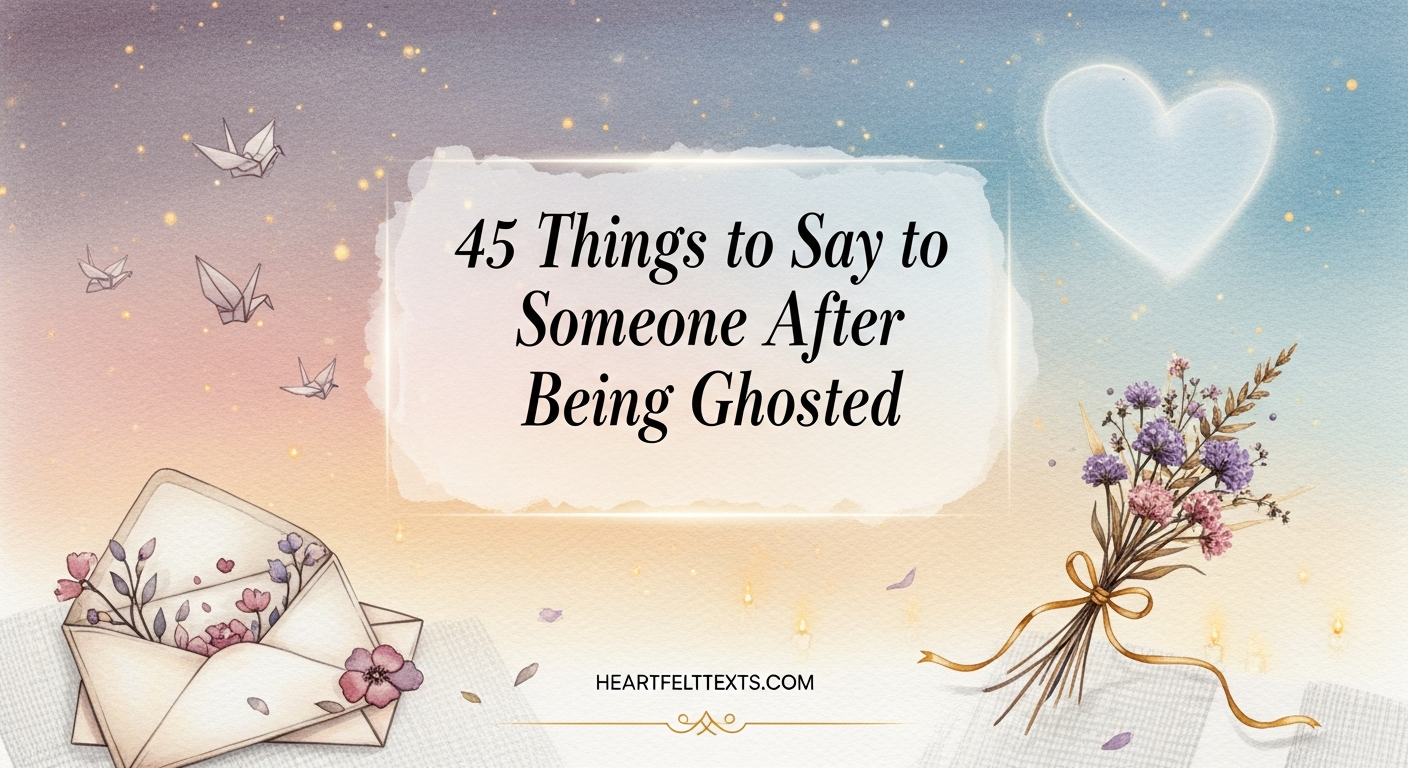 45 Things to Say to Someone After Being Ghosted