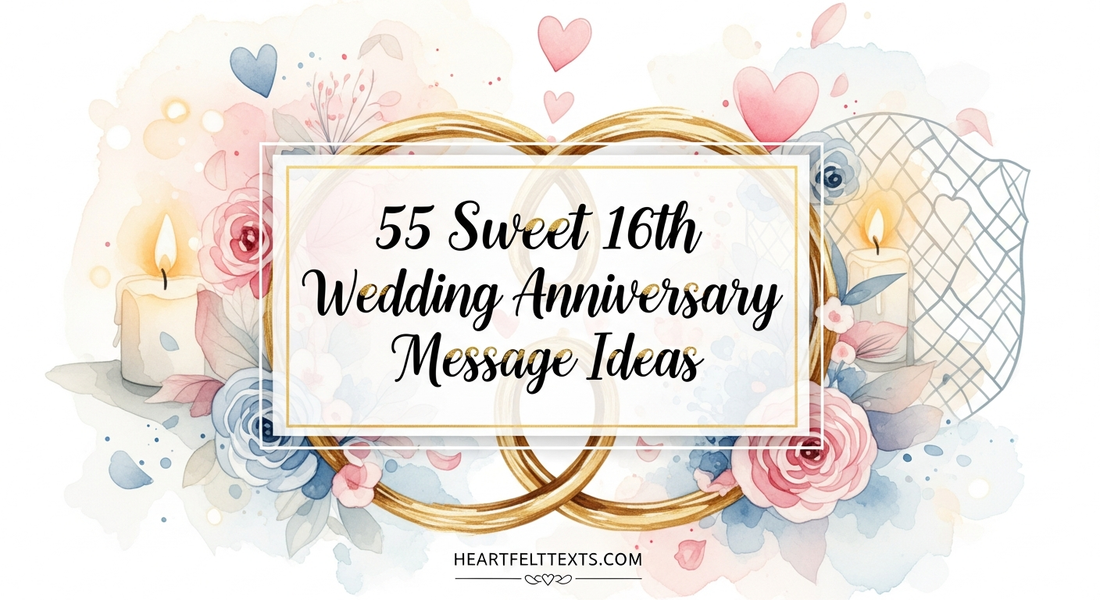 55 Sweet 16th Wedding Anniversary Message Ideas