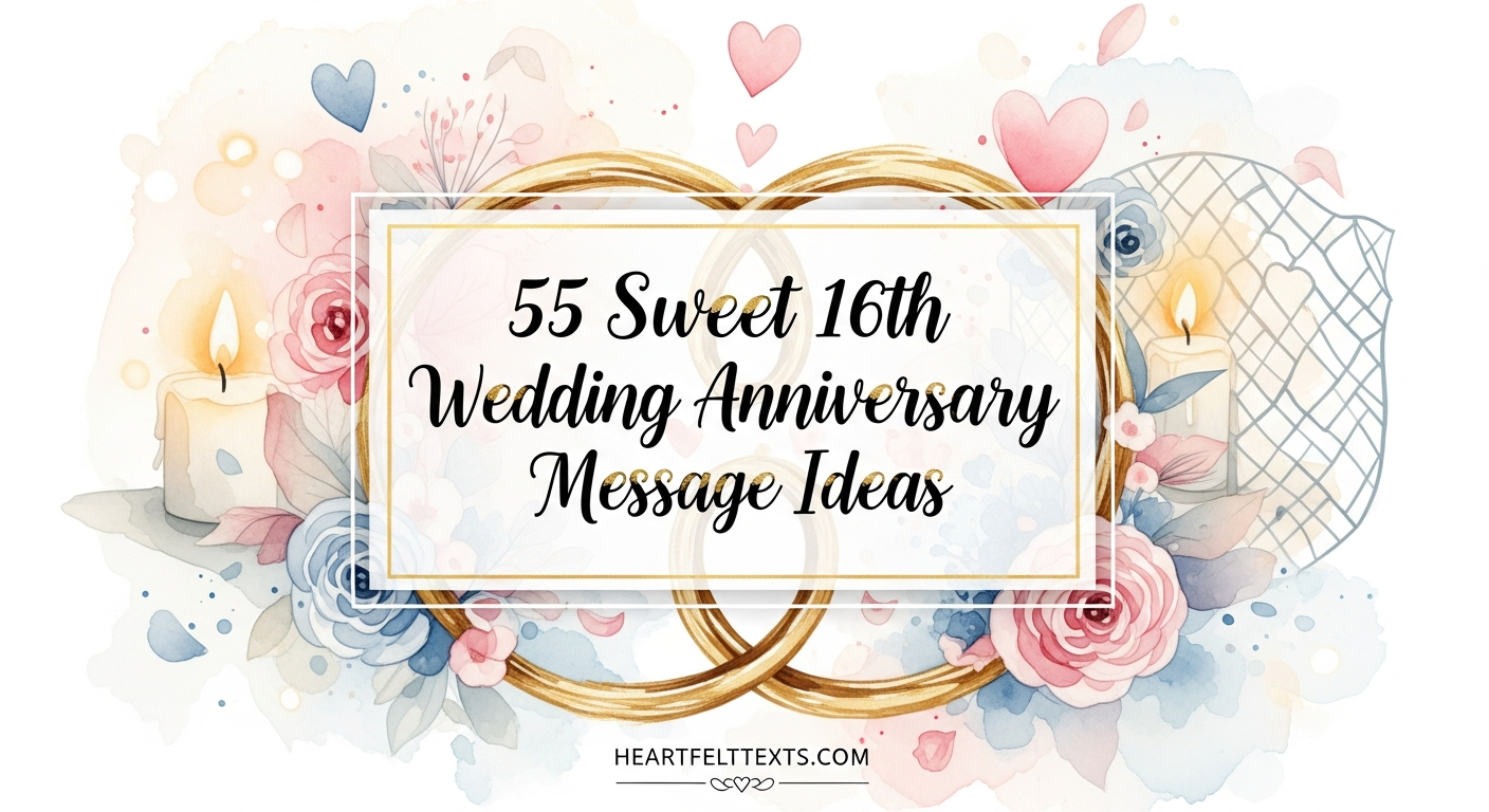 55 Sweet 16th Wedding Anniversary Message Ideas