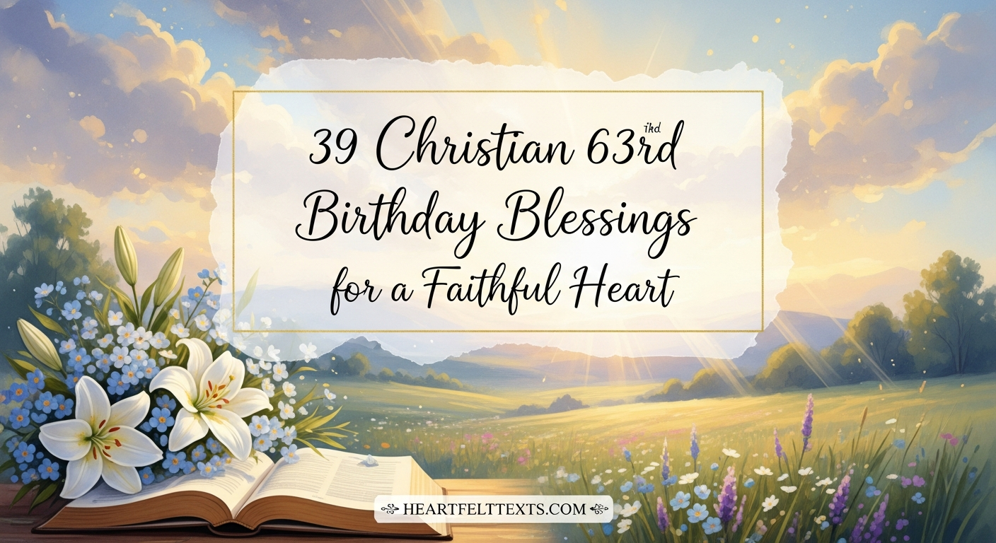39 Christian 63rd Birthday Blessings for a Faithful Heart