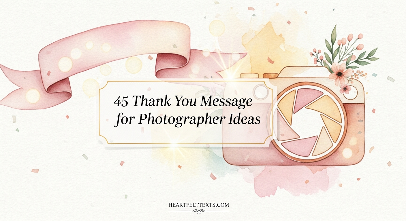 45 Thank You Message for Photographer Ideas