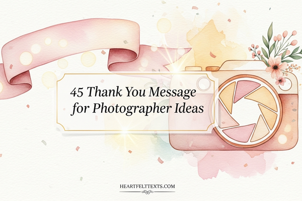 45 Thank You Message for Photographer Ideas