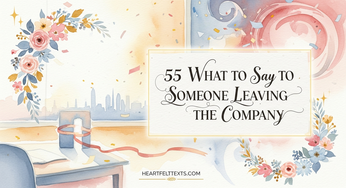 55 What to Say to Someone Leaving the Company