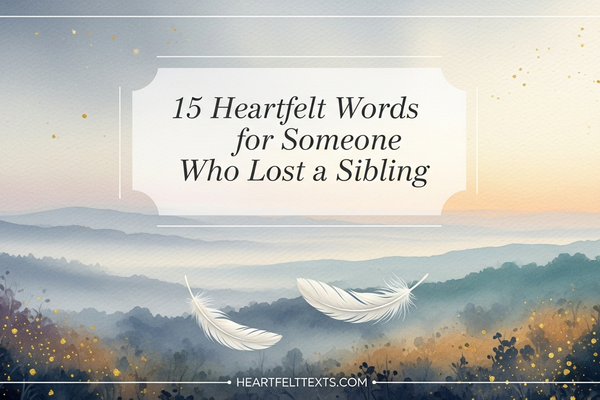 15 Heartfelt Words for Someone Who Lost a Sibling