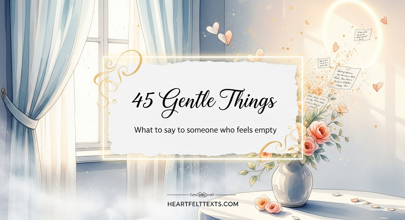 45 gentle things what to say to someone who feels empty