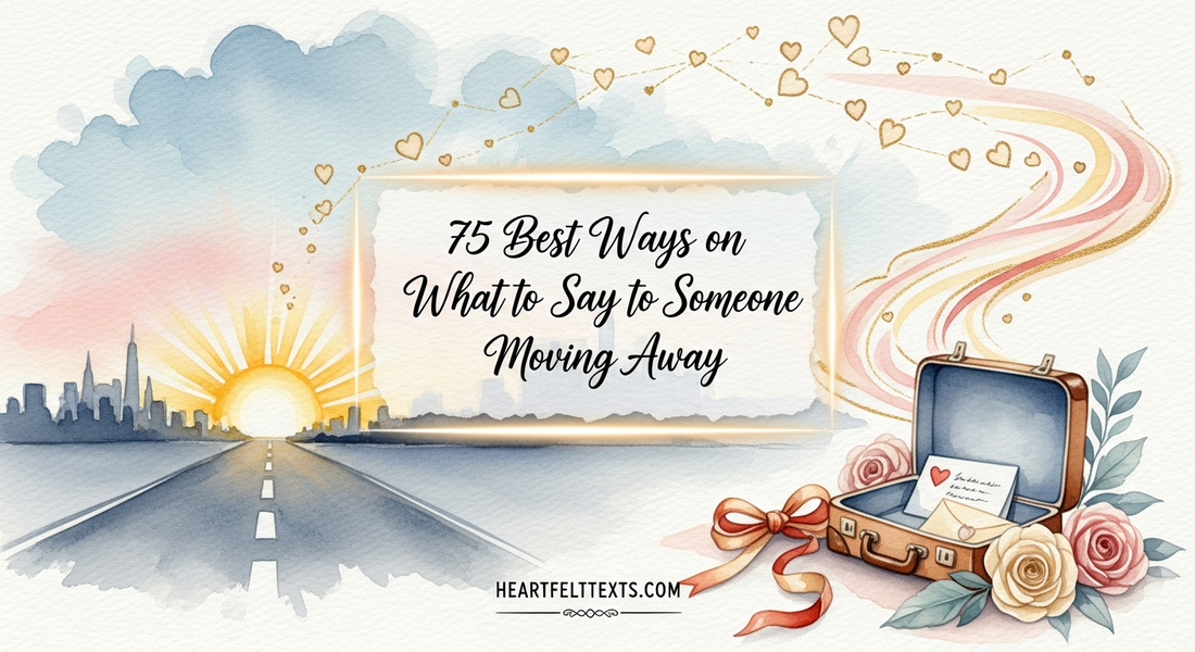 75 Best Ways on What to Say to Someone Moving Away
