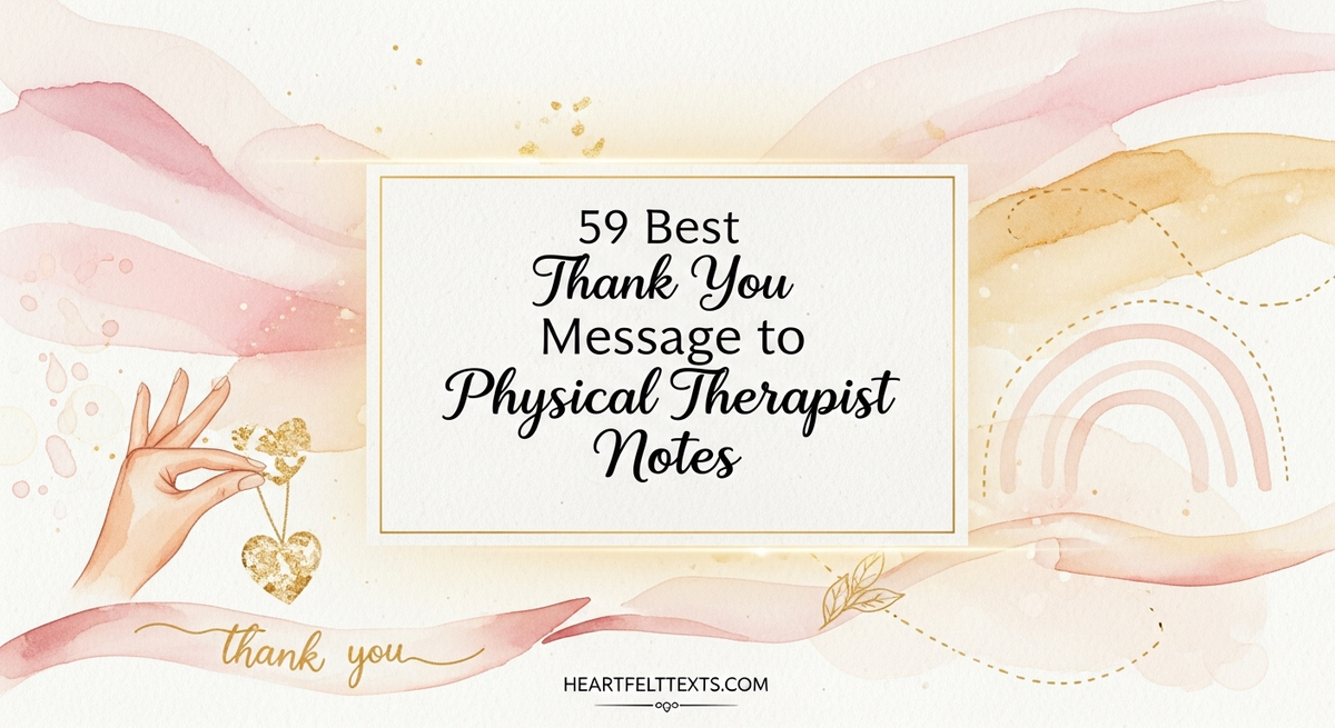59 Best Thank You Message to Physical Therapist Notes