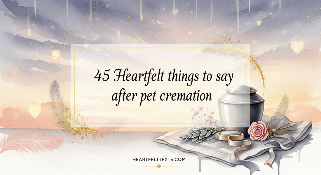 45 Heartfelt things to say after pet cremation