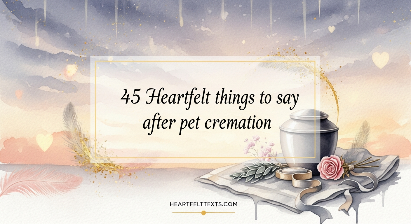 45 Heartfelt things to say after pet cremation