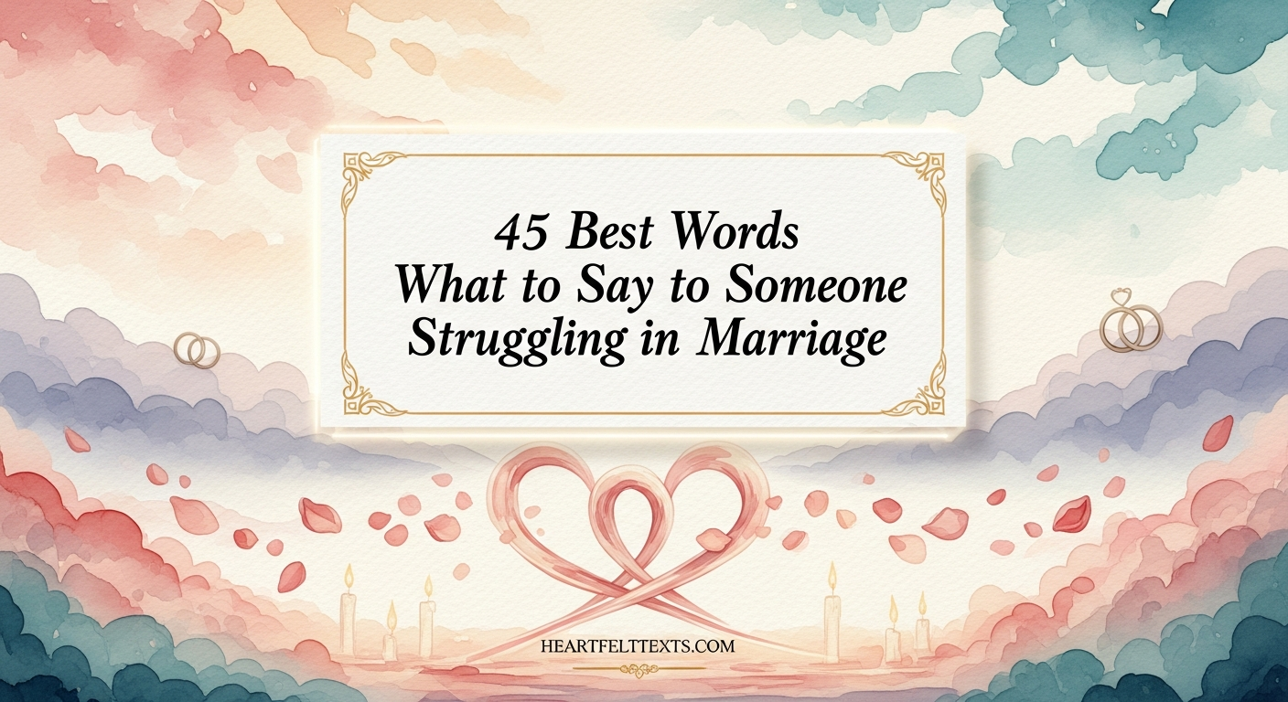 45 Best Words What to Say to Someone Struggling in Marriage