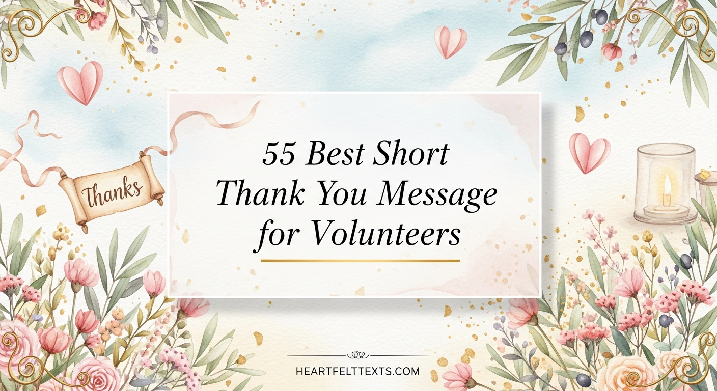 55 Best Short Thank You Message for Volunteers