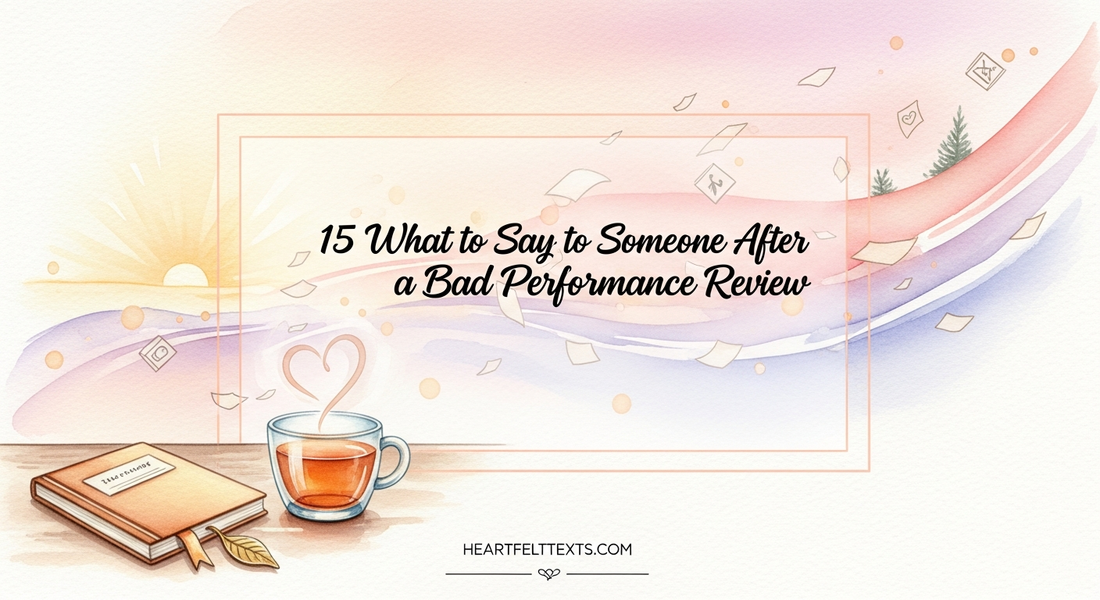 15 What to Say to Someone After a Bad Performance Review