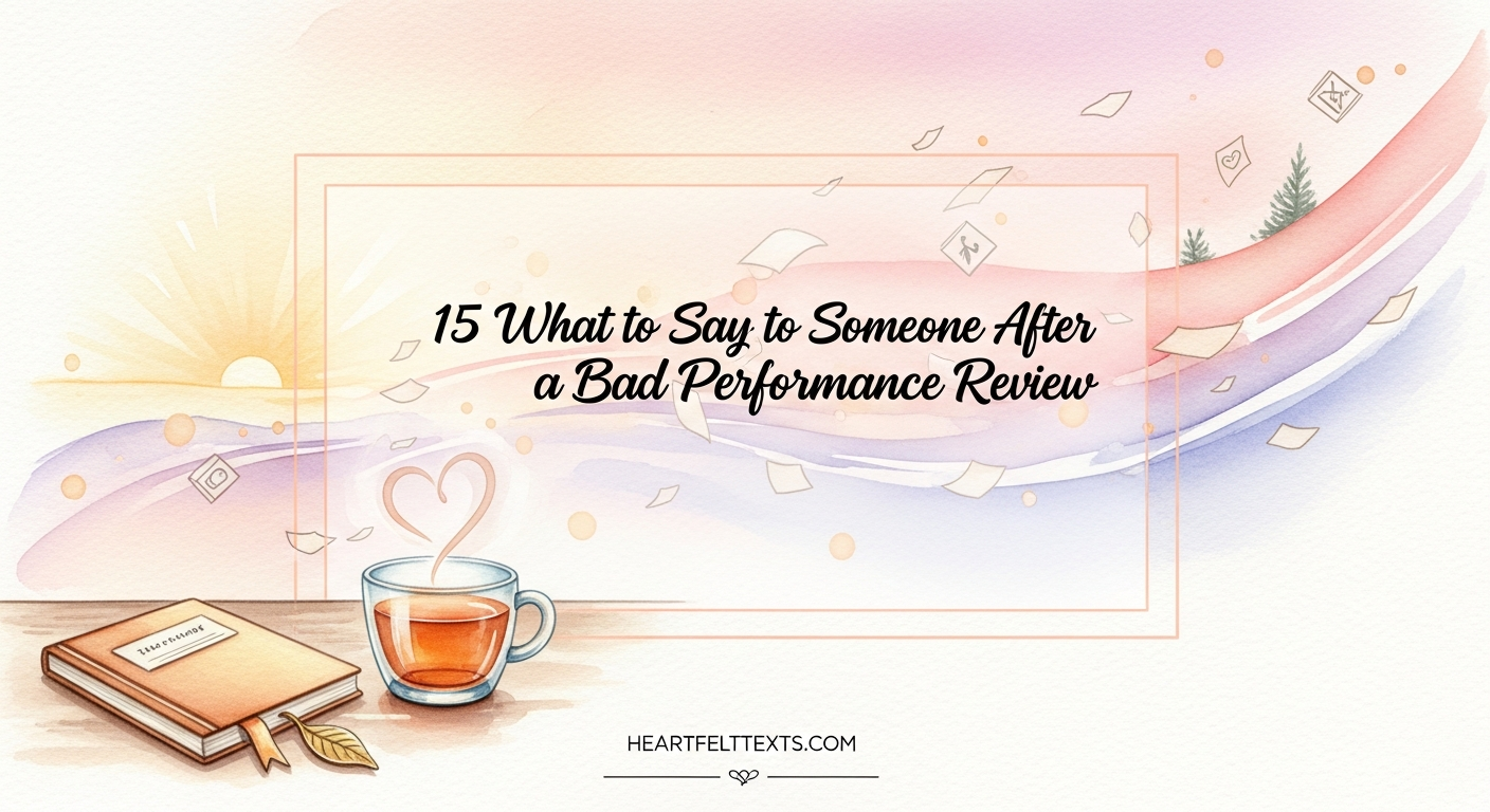 15 What to Say to Someone After a Bad Performance Review