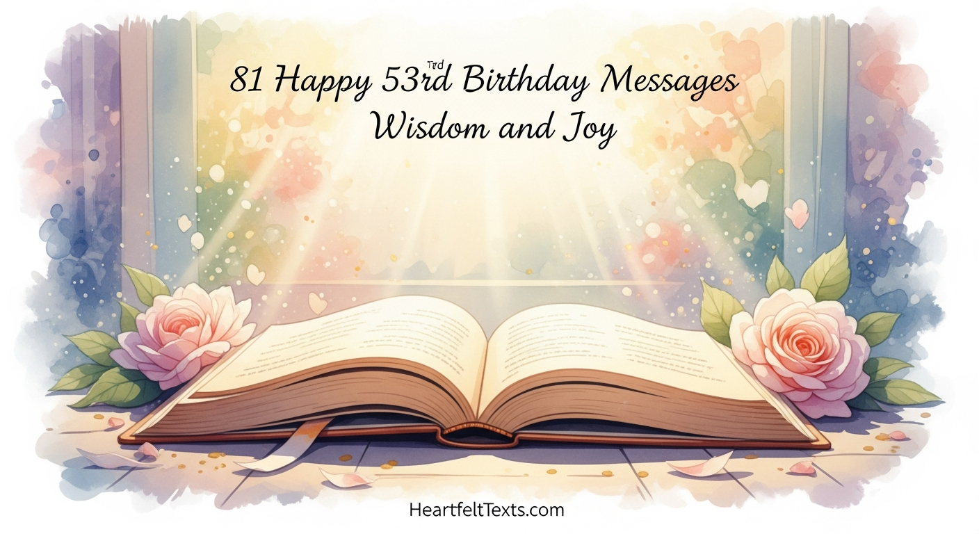 81 Happy 53rd Birthday Messages Wisdom and Joy